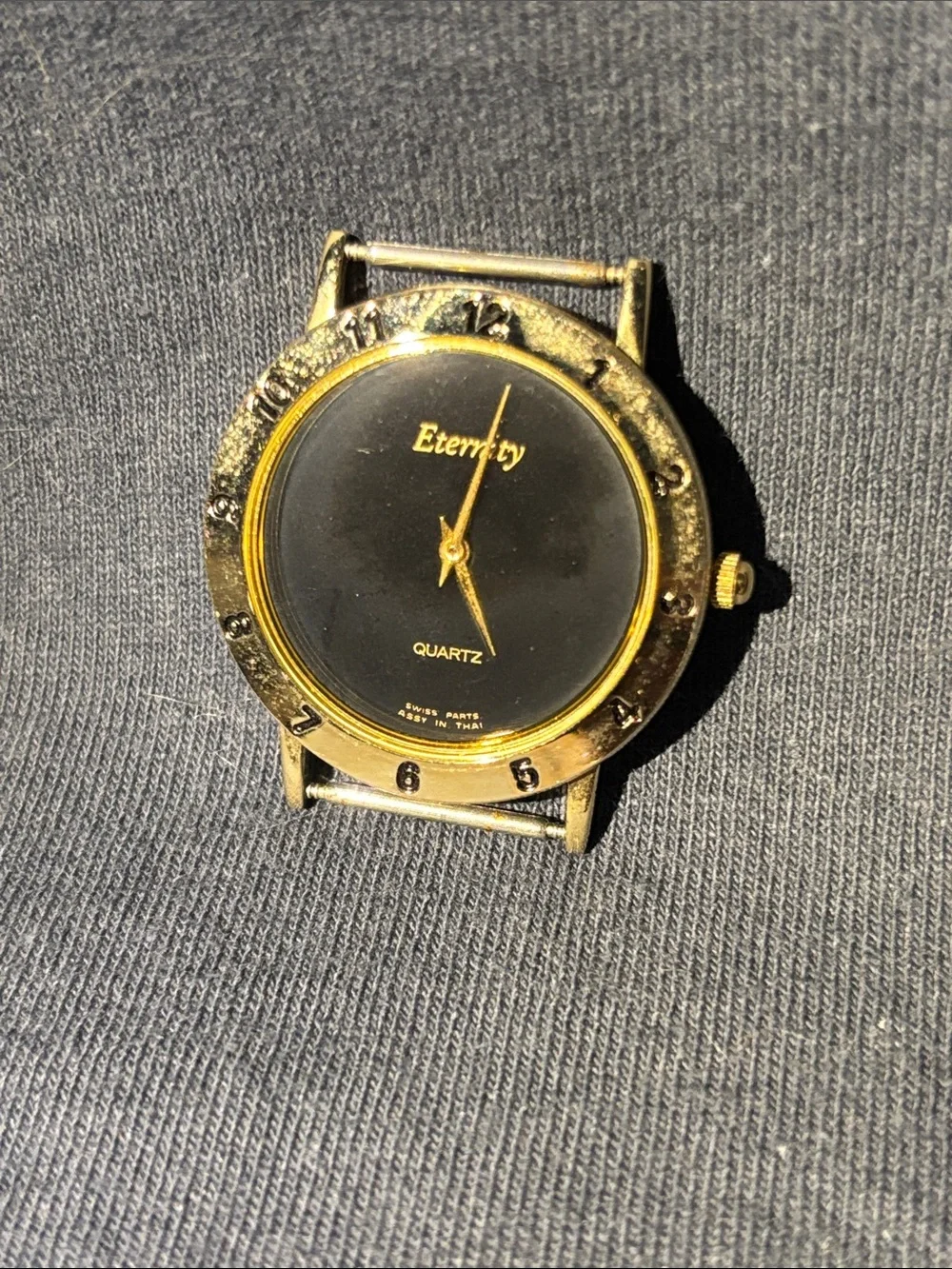 Gold and Black Quartz Watch - Classic Dress Style